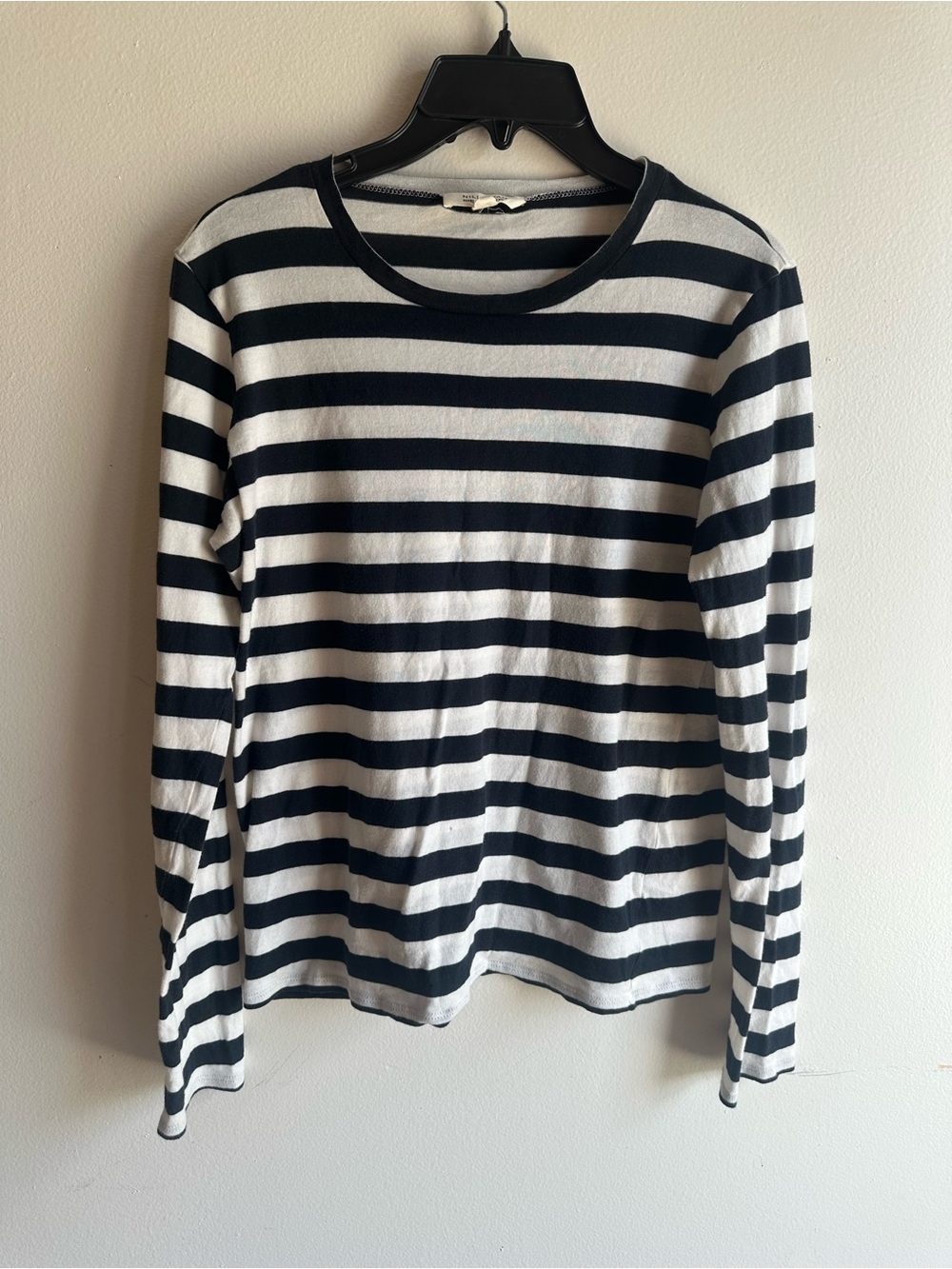 Classic Black & White Striped Long Sleeve Tee